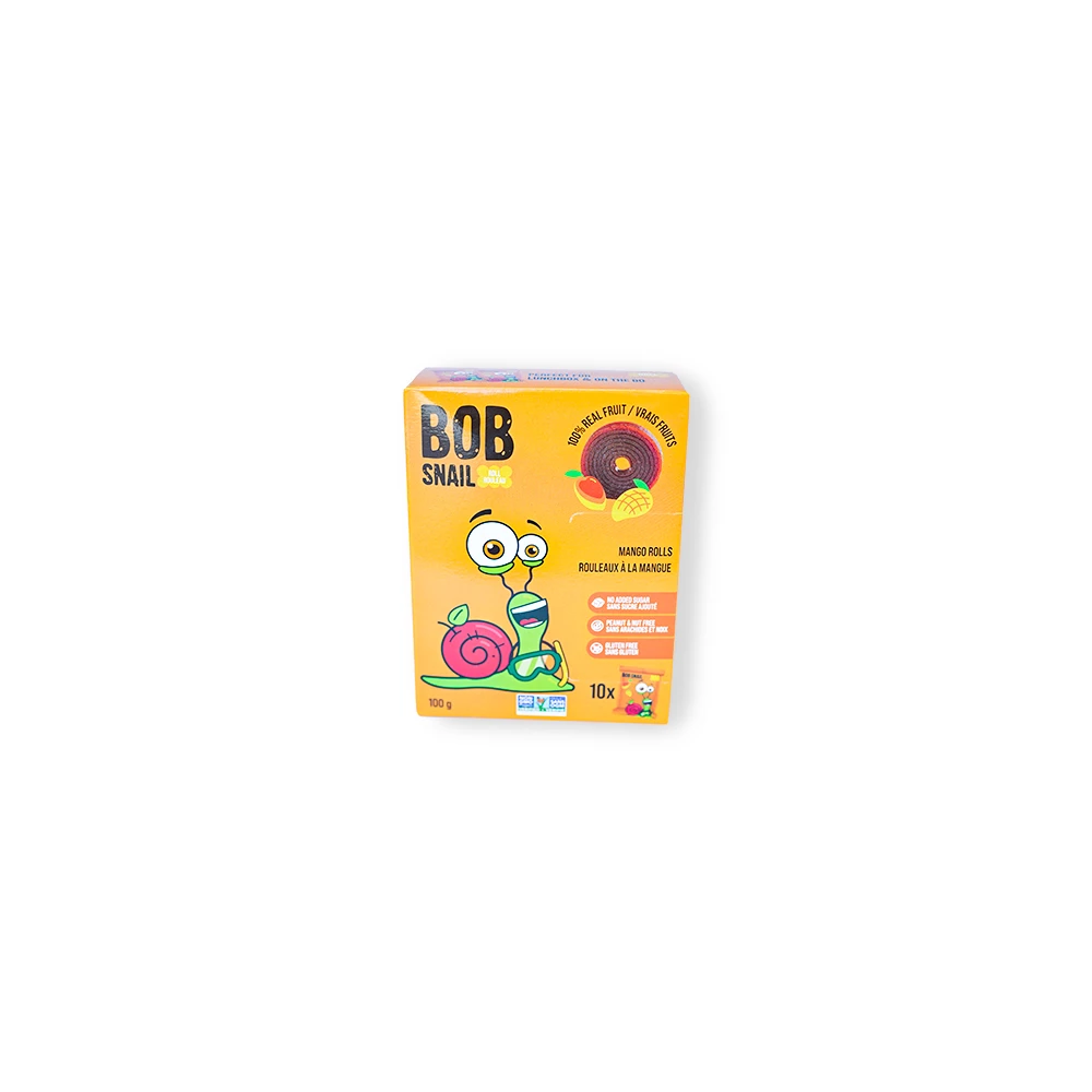 1127 Bob Snail Apple Strawberry Rolls 100g - Image 1