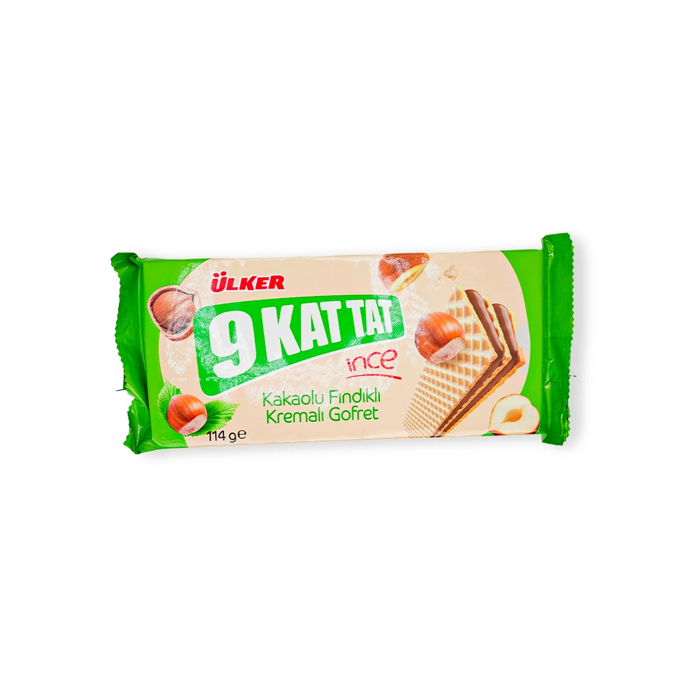 326 Ulker 9 Kat Tat Hazelnut Wafer 114g - Image 1