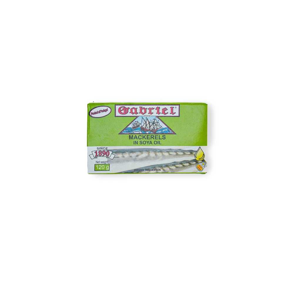 352 Gabriel mackerels in soya oil 120g - Image 1