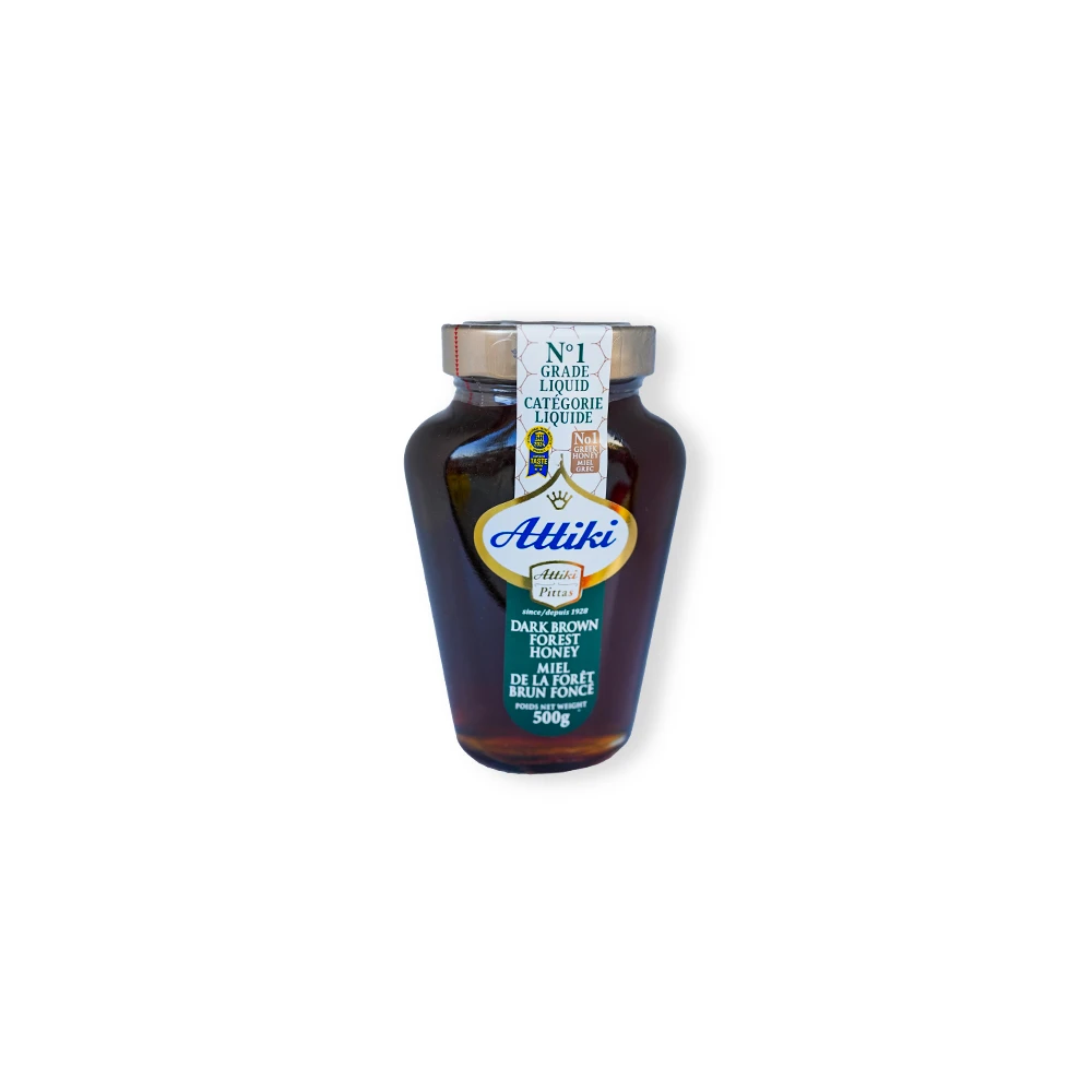 588 Attiki Dark Brown Forest Honey (500g) - Image 1